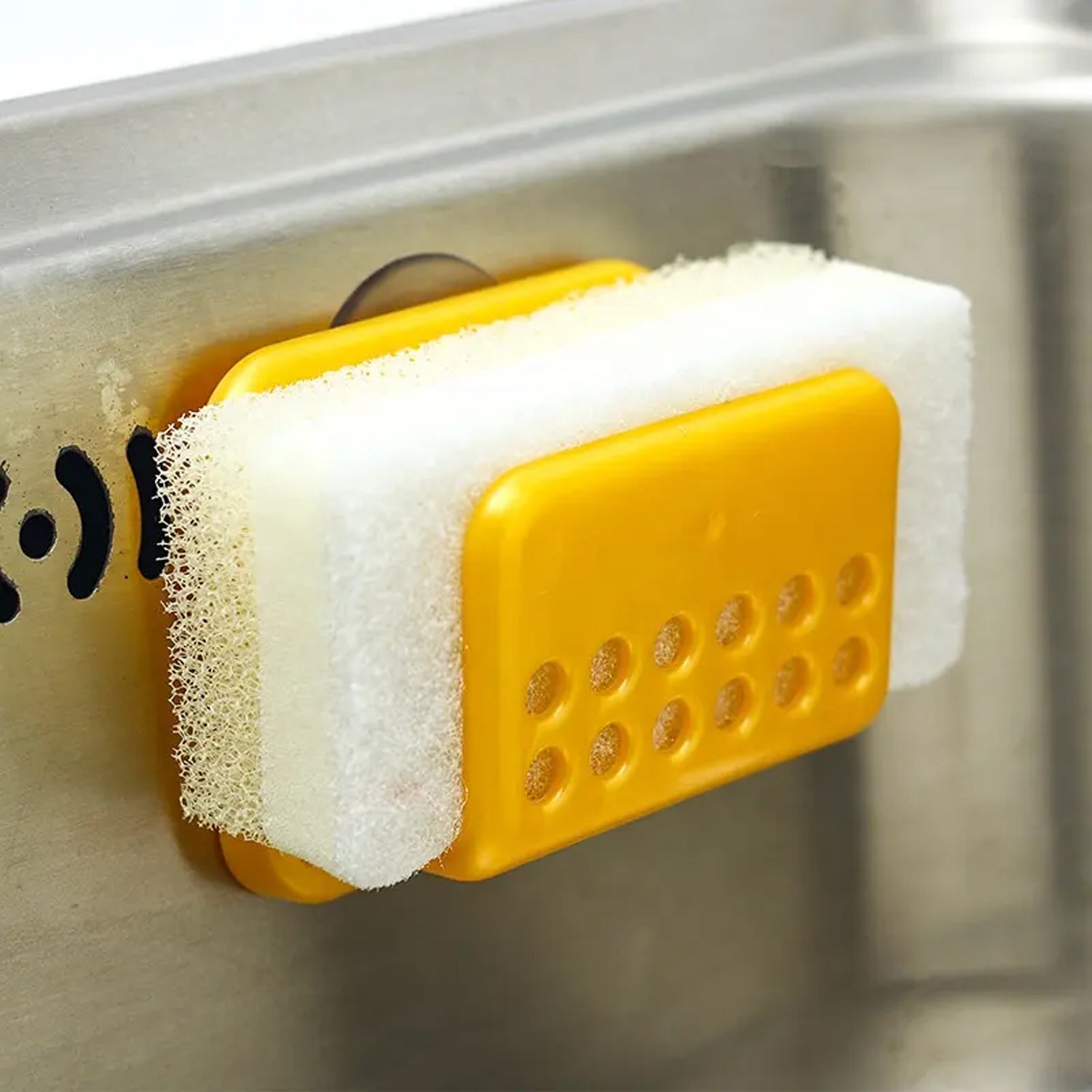 4112 Self Adhesive Sponge Holder No-Drilling Soap Holder for Shower Bathroom Kitchen, Sponge Holder - Kitchen Sink Organizer - Sink Caddy - Soap Holder - Spoon Rest - Multipurpose Use 4112 Self Adhesive Sponge Holder No-Drilling Soap Holder for Shower Bathroom Kitchen, Sponge Holder - Kitchen Sink Organizer - Sink Caddy - Soap Holder - Spoon Rest - Multipurpose Use